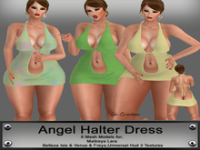 Angel Halter Dress Universal Hud 3 Textures Bxd