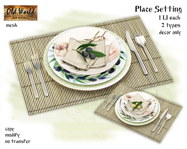 Place Setting - Olive
