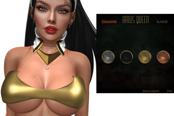 .a. Arius Queen -Collar/Bra- {White}