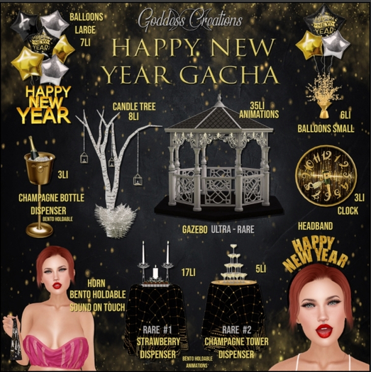 )O( GC: Happy New Year Balloons Large