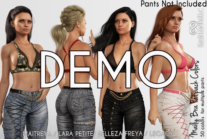 Demo FashionNatic - Maily Bra Fatpack Colors - Maitreya, Lara Petite, Belleza Freya, Legacy