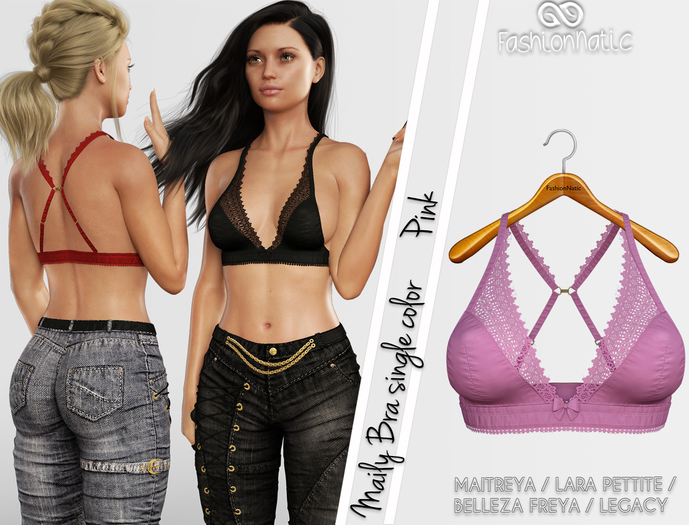 FashionNatic - Maily Bra Pink - Maitreya, Lara Petite, Belleza Freya, Legacy