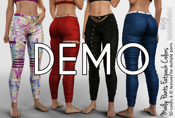 Demo FashionNatic - Maily Female Pants Fatpack Colors - Maitreya , Lara Petite, Belleza Freya, Legacy
