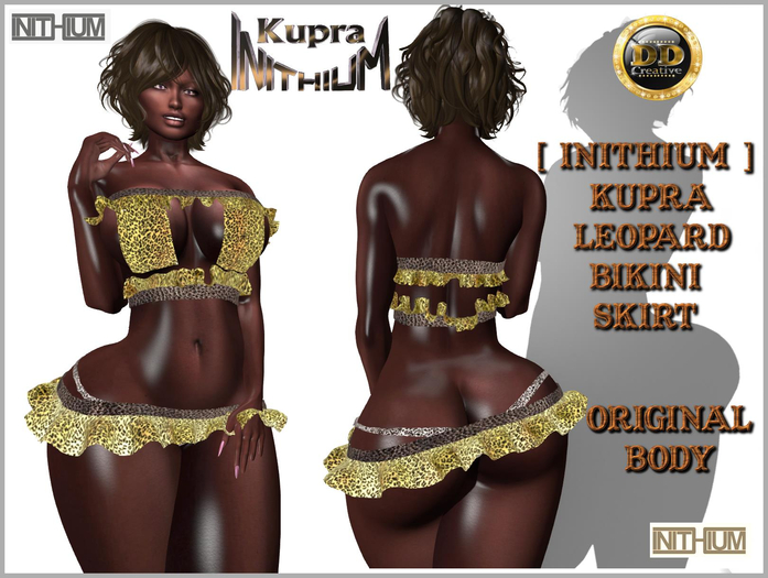 ☾ⅅⅅ☽ ◉ [INITHIUM] KUPRA LEOPARD BIKINI SKIRT ◉