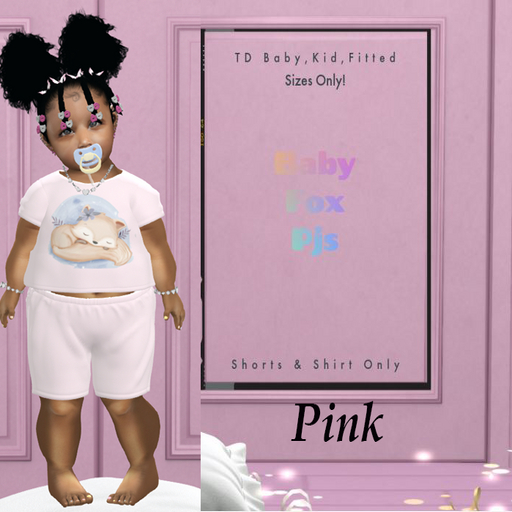 TD Pink BabyFox Pj's