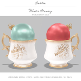 Dahlia - Winter Memory - Baubles Decor - Gold 