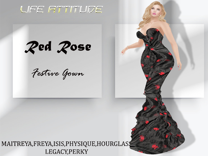 RED ROSE-FESTIVE GOWN