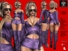 **CHRISSIE HYNDE PURPLE ROCKER STYLE COMPLET OUTFIT** (WEAR)