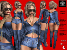**CHRISSIE HYNDE BLUE ROCKER STYLE COMPLET OUTFIT** (WEAR)
