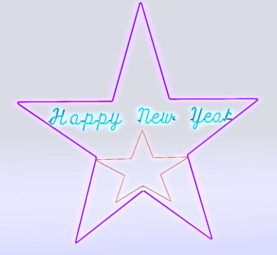 Happy New Year Sign  P/B/O