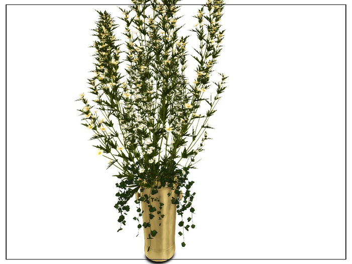 [AE] Home Decor - Metal Vase Flowers - Gold
