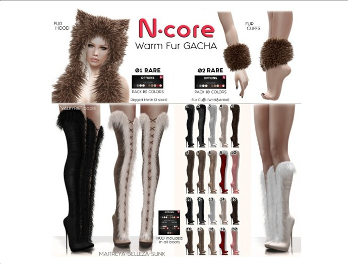 6. N-core VALKYRIE Fur Boots (Thigh) BROWN sold by Danie Gartner