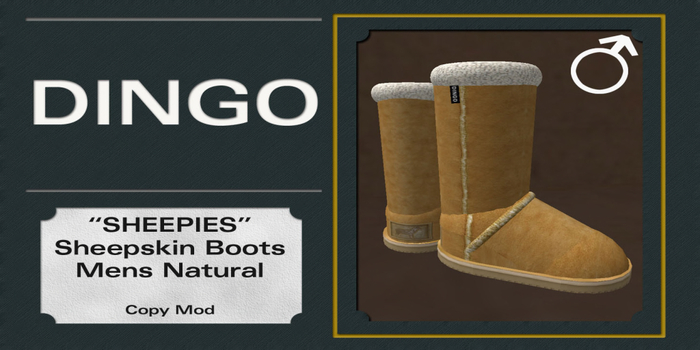 TD Sheepskin Boot Mens Natural