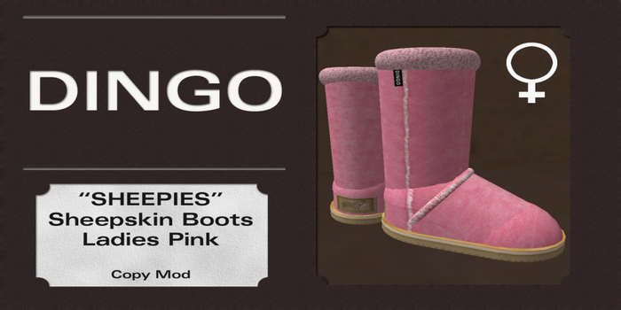 TD Sheepskin Boot Ladies Pink
