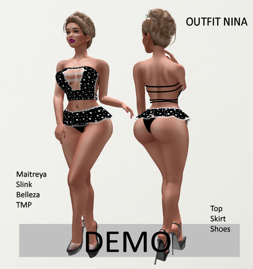 99  NINA TOP AND SKIRT  DEMO