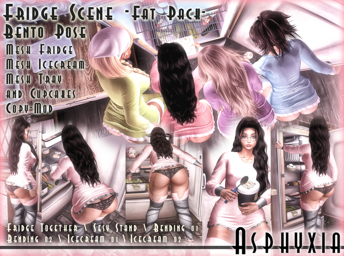 Asphyxia Fridge Scene -Fat Pack- Bento Pose