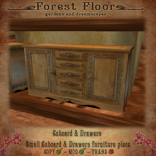 ~*Forest Floor*~ Cuboard & Drawers - 2 Prims