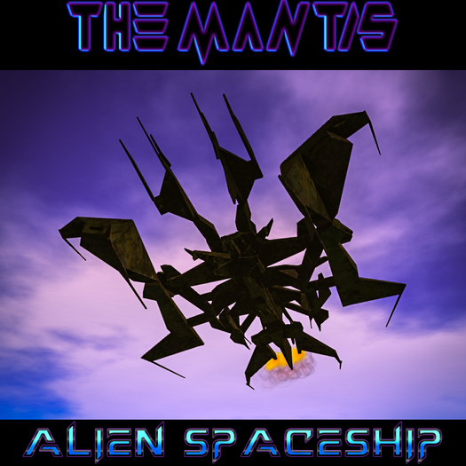 The Mantis - Destroyer Spaceship - FLYABLE - with Weapons