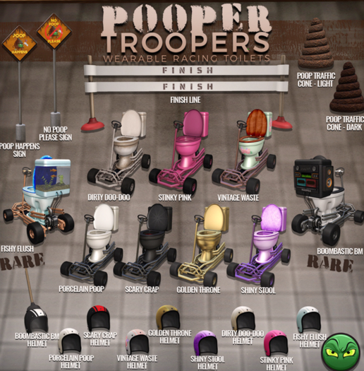 MadPea Pooper Troopers - Shiny Stool Helmet
