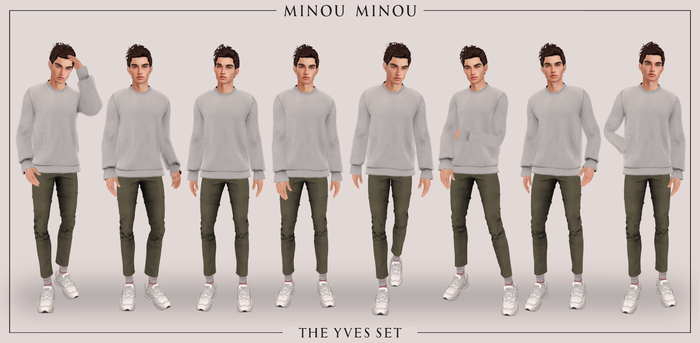 .minou minou. the Yves set static poses