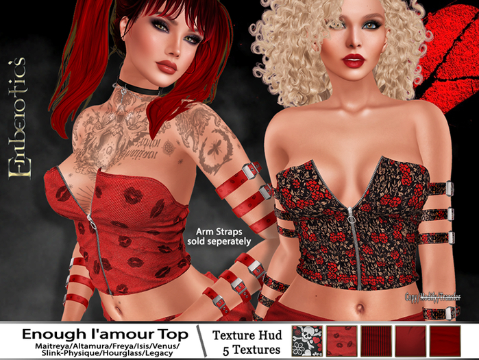 ~Emberotic's~ Enough l'amour Tops