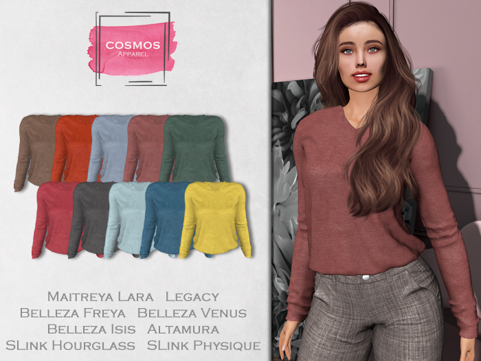 [COSMOS] Lydia Sweater Jersey / 10 Colors Fatpack