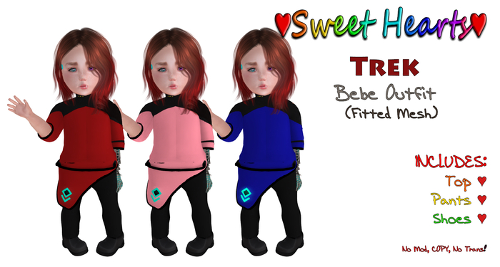 {SH} Trek Outfit (Bebe Fitted)