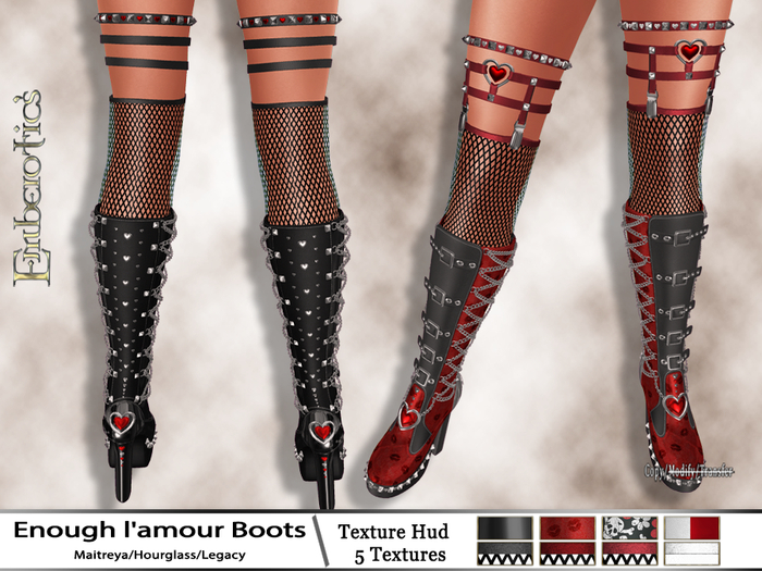 ~ Emberotic's ~ Enough l'amour Boots