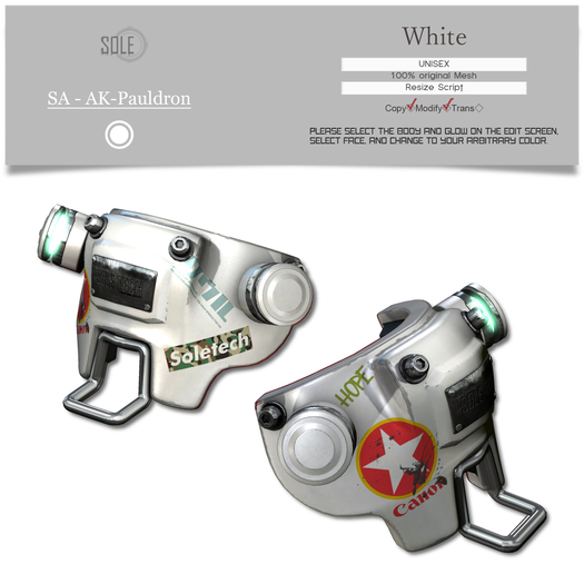 :::SOLE::: SA - AK-Pauldron (White)