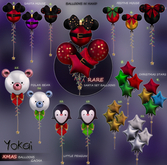 3.YOKAI - Xmas Balloons - Santa Mouse (violet)