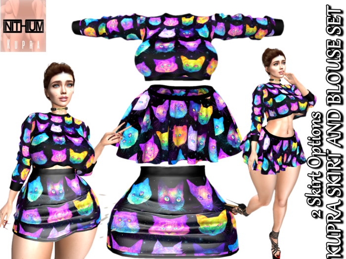 [AKBARMA] KUPRA SKIRT AND BLOUSE SET