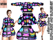 [AKBARMA] KUPRA SKIRT AND BLOUSE SET