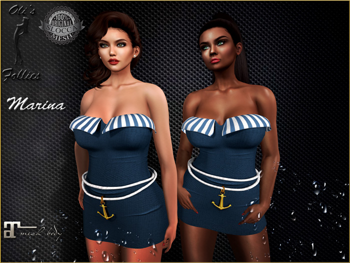 Oli's Follies  Marina blue dress maitreya