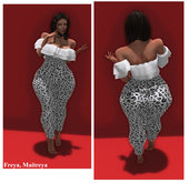 Lepard Freya & Maitreya ruffle body suit