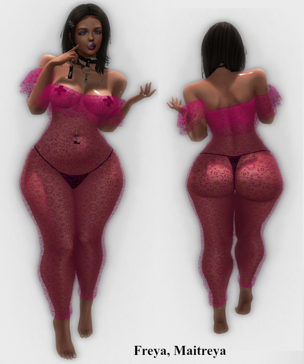 Lalas Threads PINK  Lace body suit - Freya, Maitreya