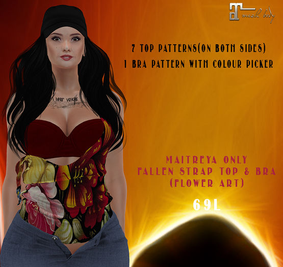 Maitreya Fallen StrapTop(Flowers)