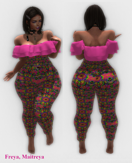 Lalas Threads Pink Trippy body suit - Freya, Maitreya