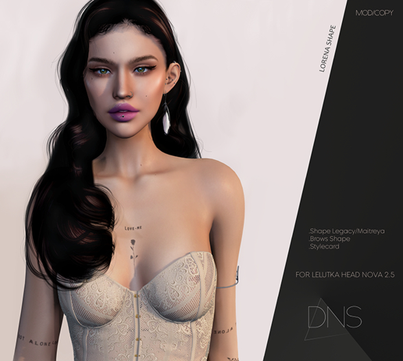 DNS - Lorena Shape & Style card Lelutka Nova 2.5 [Legacy/Maitreya]