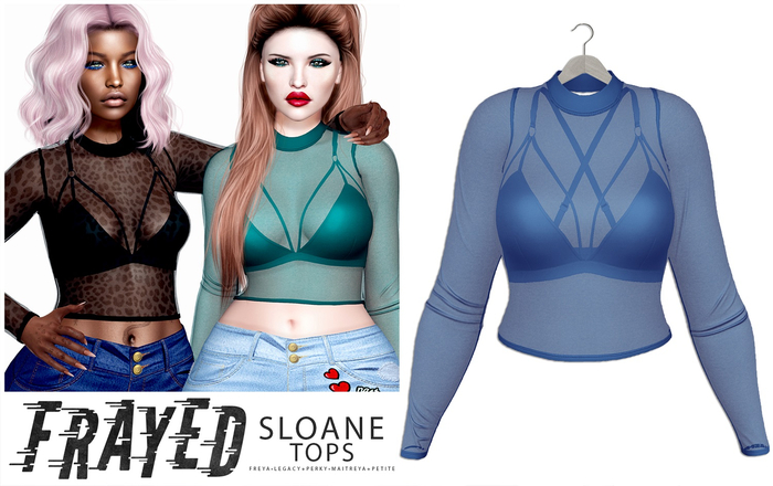 Frayed - Sloane Top - Blue