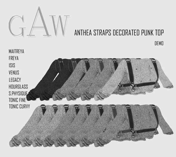 GAW Anthea Straps Decorated Punk Top DEMO