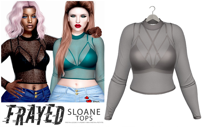 Frayed - Sloane Top - Grey