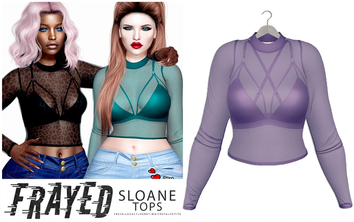 Frayed - Sloane Top - Purple