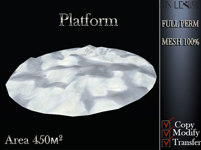 50% SALE-Snow Platform 100 % Mesh - FULL PERM