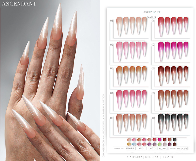 Ascendant - Ombre Chrome Stiletto Fatpack