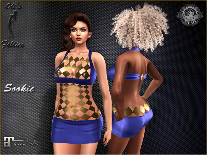 Oli's Sookie blue and gold dress