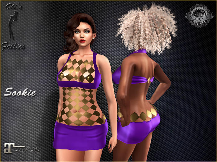 Oli's Sookie purple and gold dress