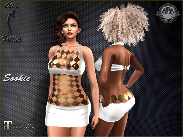Oli's Sookie white and gold dress