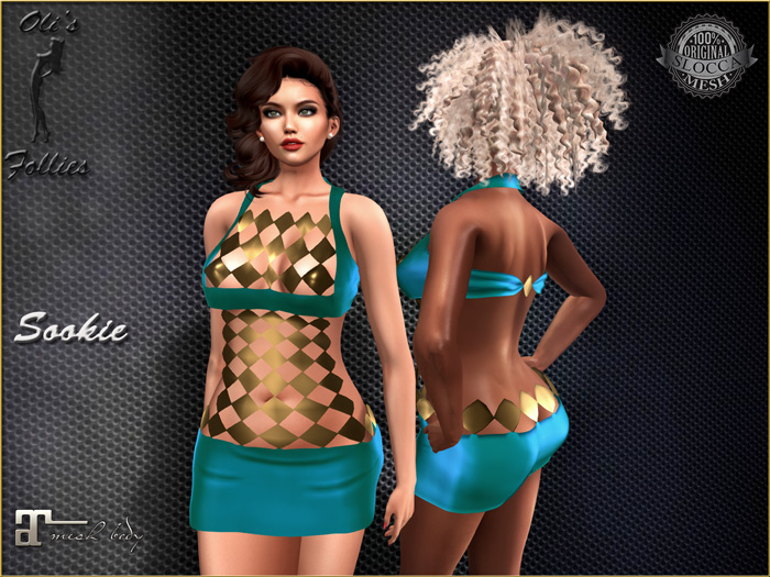 Oli's Sookie turquoise and gold dress