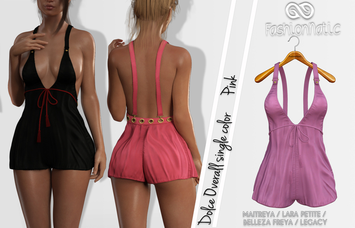 FashionNatic Dolce Overall Pink - Maitreya, Lara Petite, Belleza Freya, Legacy