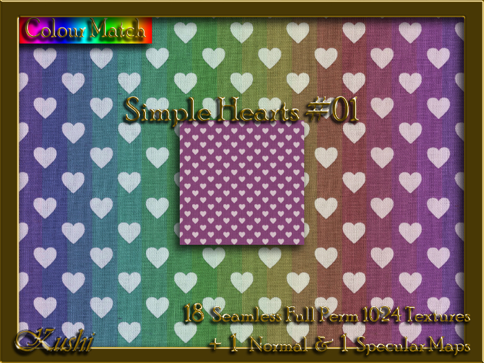 Simple Hearts #01 Seamless Texture Set